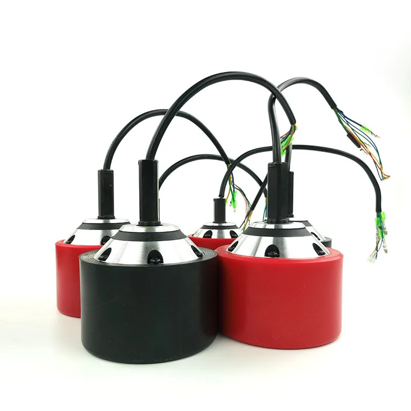 1 unidad de Motor de cubo de monopatín eléctrico de 70mm, 83mm, 90mm, cubierta de PU negra o roja para monopatín eléctrico de una sola unidad o doble