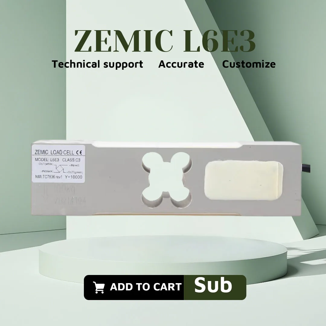 ZEMIC-Sensor de pesaje L6E3, celda de carga voladiza de L6E3-C3, Sensor de fuerza de pesaje, probador de automatización de Robot Industrial de compresión