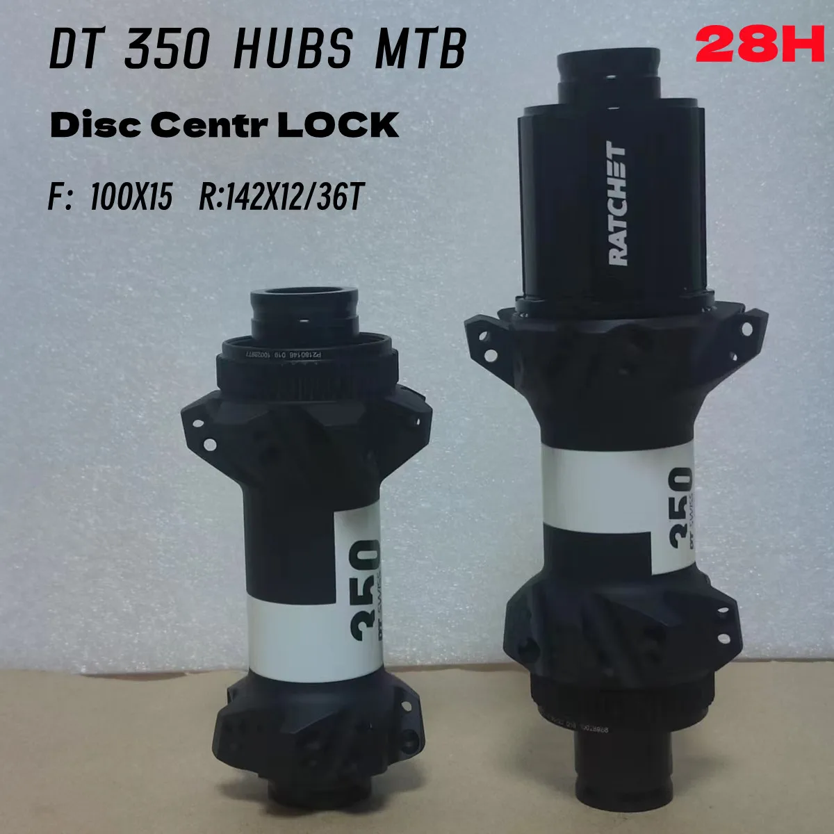Buje de rueda DT 350 MTB para bicicleta, tracción directa, disco 28H, freno central, delantero 100 110, trasero 142 148 36T, original, 2021