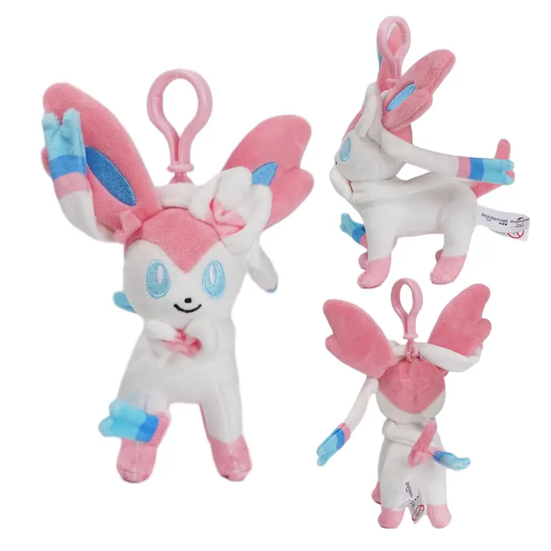 Pokemon Pikachu Mew Squirtle Charmander Kawaii juguete de peluche colgante bolso escolar mochila colgante llavero muñeca pequeña regalo de cumpleaños