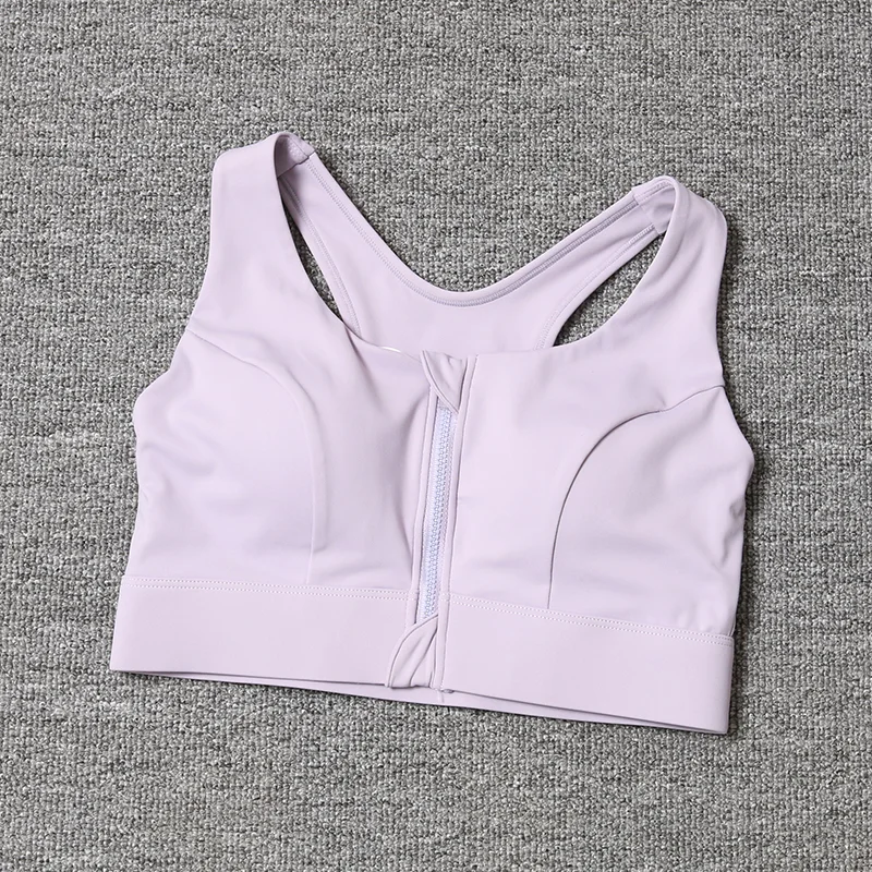 Nuevo sujetador deportivo para mujer 2026 con cremallera frontal ajustable, alta resistencia, a prueba de golpes, fruncido, sexy y con espalda cruzada para entrenamiento.