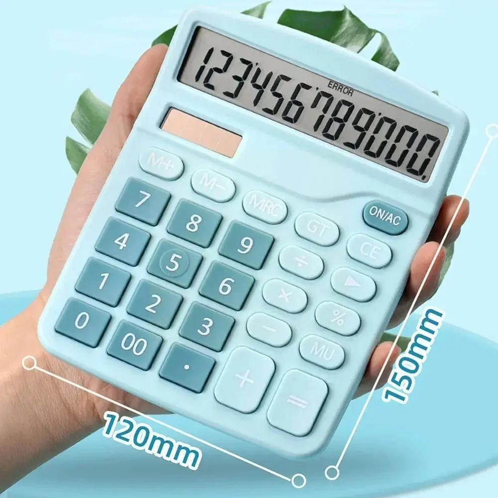 Calculadora electrónica de 12 dígitos, calculadora Solar, fuente de alimentación Dual, calculadora para el hogar, oficina, escuela, herramientas de contabilidad financiera