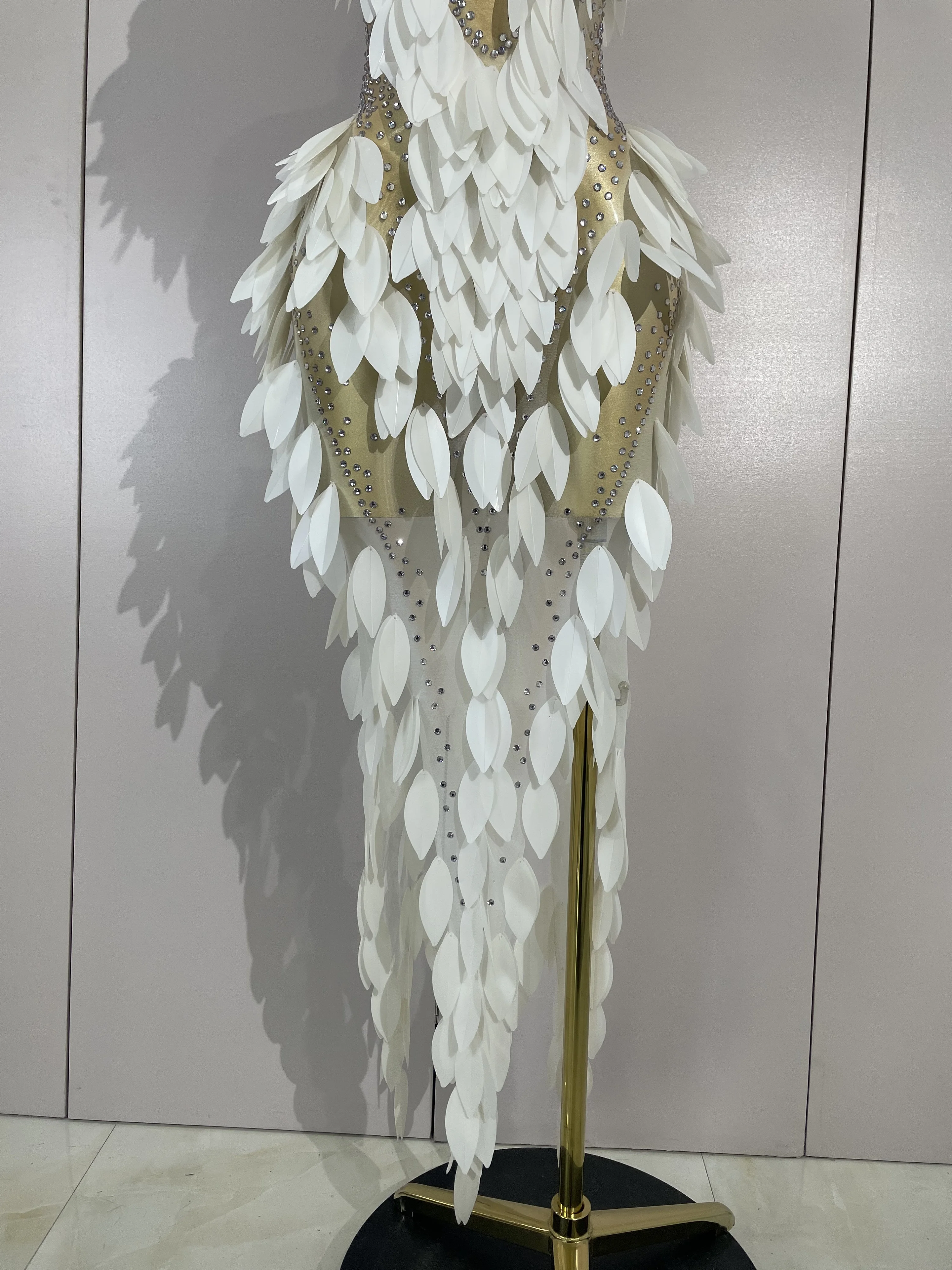 Vestido Largo de Malla Transparente con Lentejuelas y Perlas para Mujer, Vestido de Noche para Fiesta, Cumpleaños, Boda, Atuendo Sexy para Celebridades
