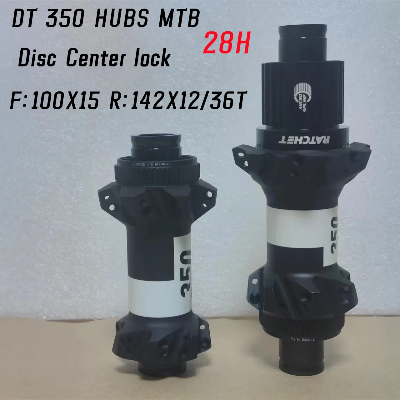 Buje de rueda DT 350 MTB para bicicleta, tracción directa, disco 28H, freno central, delantero 100 110, trasero 142 148 36T, original, 2021