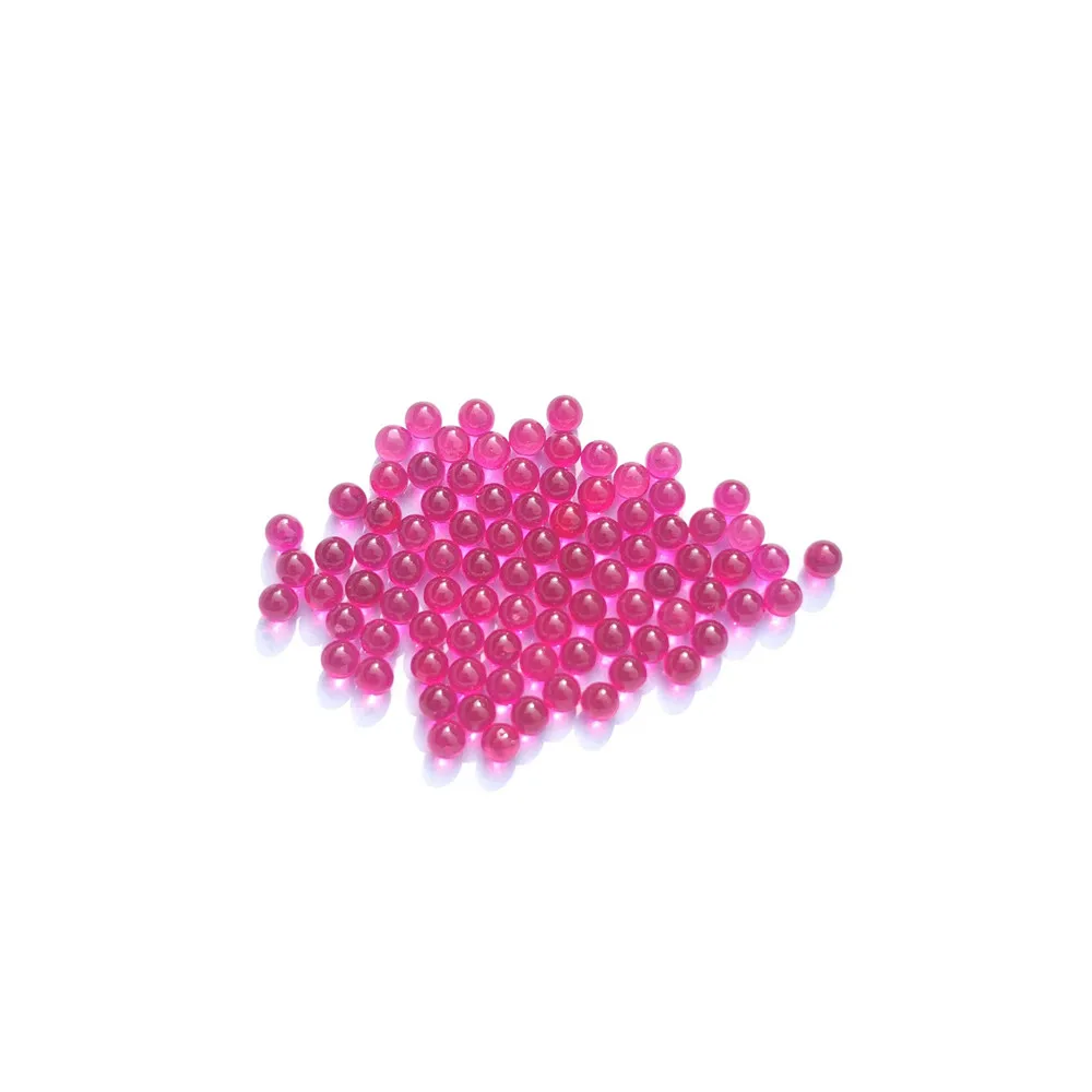 Bolas de rubí de 3 mm de diámetro exterior hechas de piedra de gemas de corindón sintético