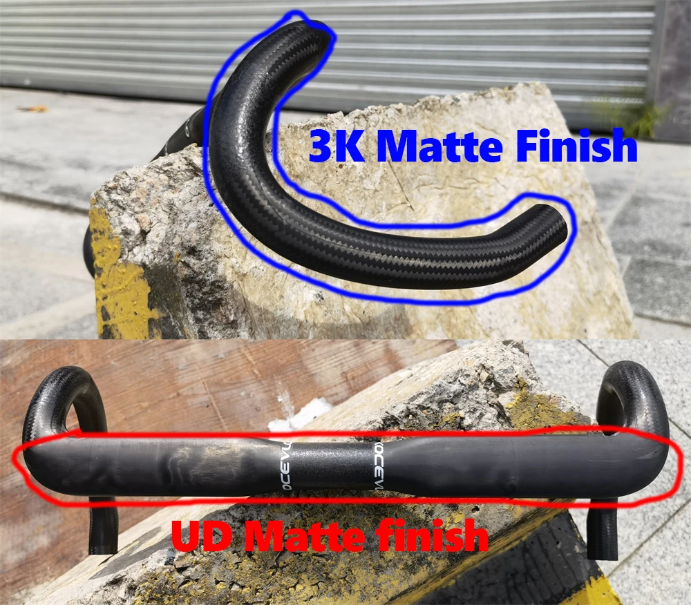 Kocevlo SL-Manillar de carbono ultraligero para bicicleta de carretera, sistema de cableado interno Compatible con grava, 150mm, 31,8g