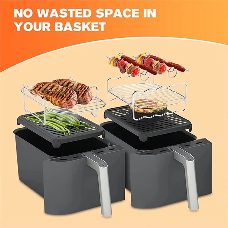 ABWM-Baketron rejilla para freidora de aire, rejilla de cocina para Tefal EY9018 5,2/3,1 L para Torre T17099 Salter EK5729 9L, a