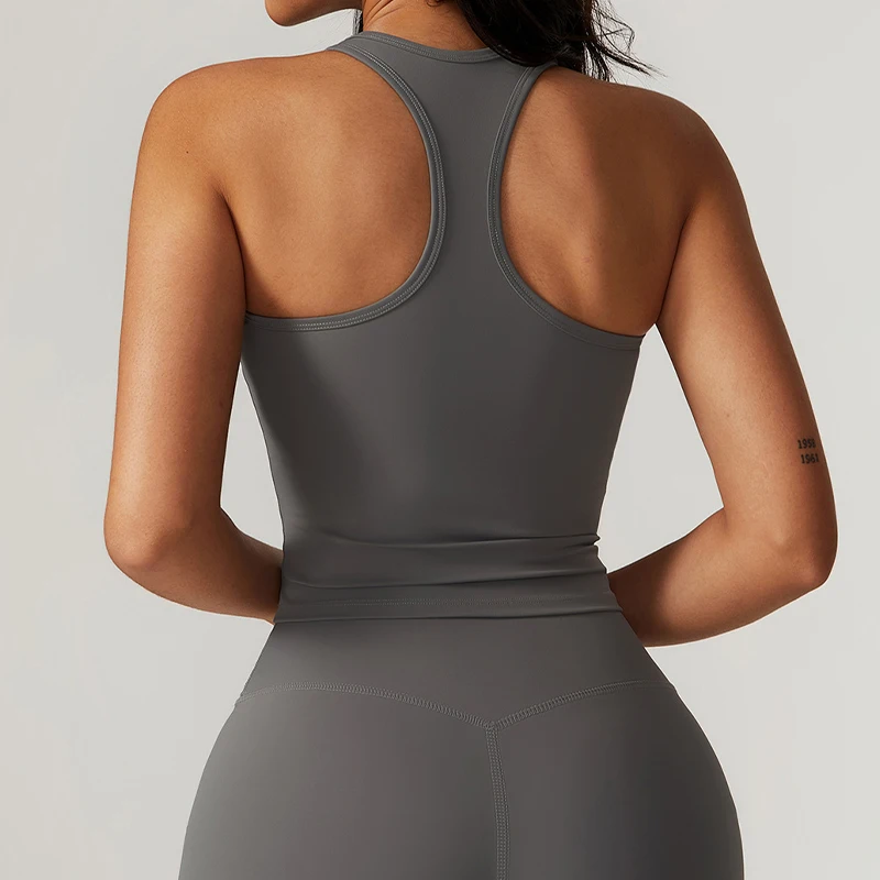 Hearuisavy - Chaleco Deportivo de Verano para Mujer, Resistente a Impactos, para Yoga, Running, Gimnasio, Secado Rápido, Sin Mangas