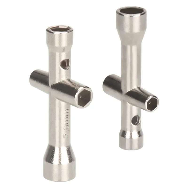Boquilla de impresora 3D 4 en 1, herramienta M2 M2.5 M3 M4, tuerca de tornillo, llave cruzada Hexagonal para E3D V5 V6 Bambu X1 P1 A1, Mini llave de boquilla
