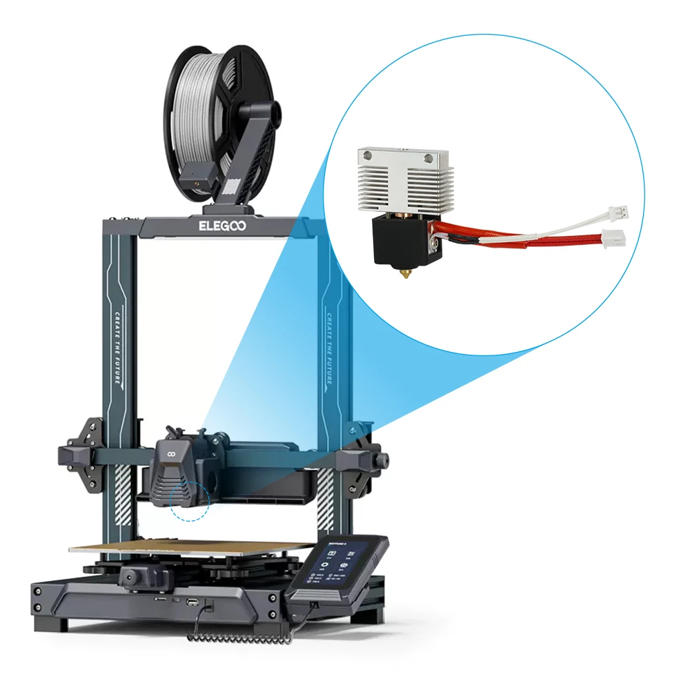 Hotend para impresora 3D ELEGOO Neptune 3/4 Hotend completamente ensamblado con boquilla accesorios oficiales de impresora 3D ELEGOO