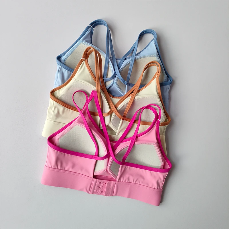 Sujetador deportivo para mujer, Top Push Up Fitness fijo con almohadilla, sujetador de Yoga, ropa interior, Tops deportivos, sujetadores para actividades, chaleco para correr, ropa de gimnasio