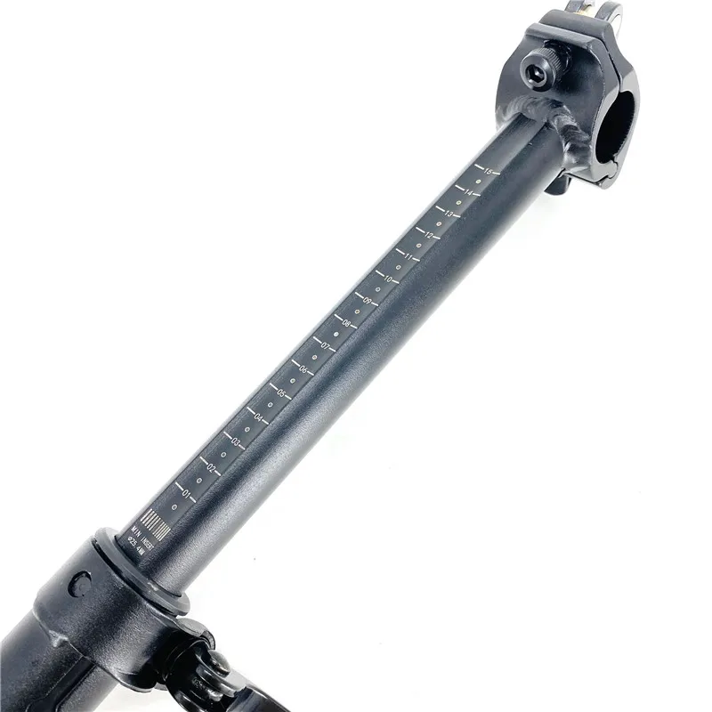 Extensión de vástago telescópico ajustable para bicicleta plegable, 14 pulgadas, doble sección, manillar de 25,4mm, horquilla de 22,2mm y 25,4mm