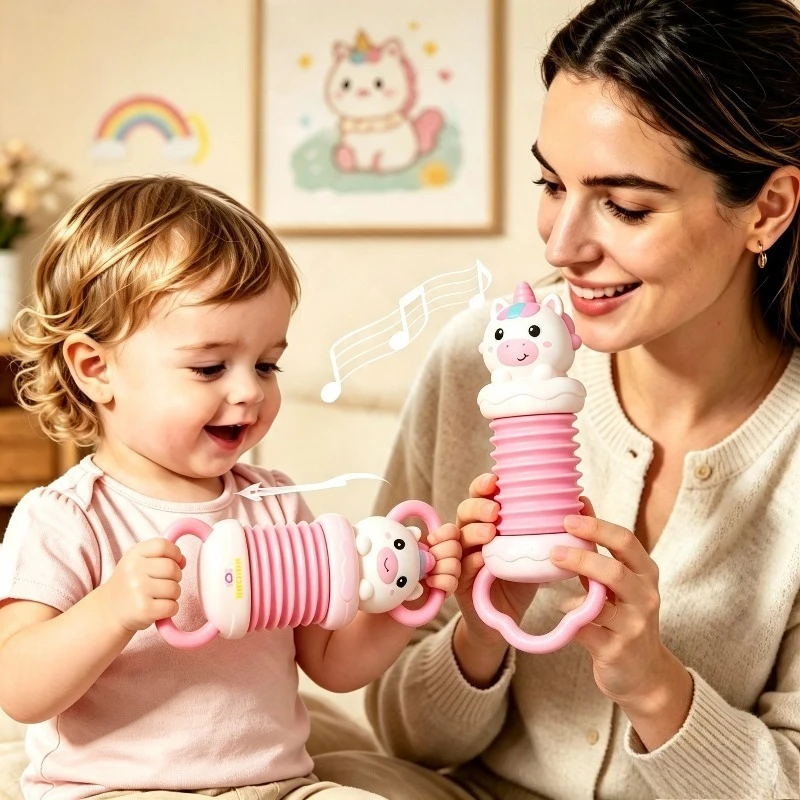 Acordeón Musical de Unicornio - Instrumento Sensorial Montessori para Bebés, Regalo para Recién Nacidos de 0 a 12 Meses, Juguete Educativo para Niños Pequeños, Juguetes para Bebés