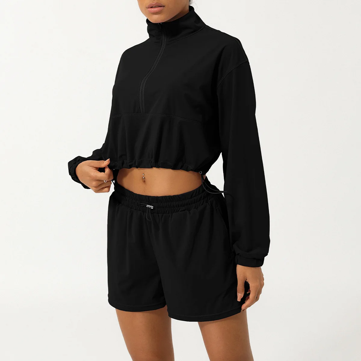 Traje de correr al aire libre para mujer, conjunto de Yoga de dos piezas, transpirable, secado rápido, ropa deportiva de entrenamiento, Color sólido, Verano
