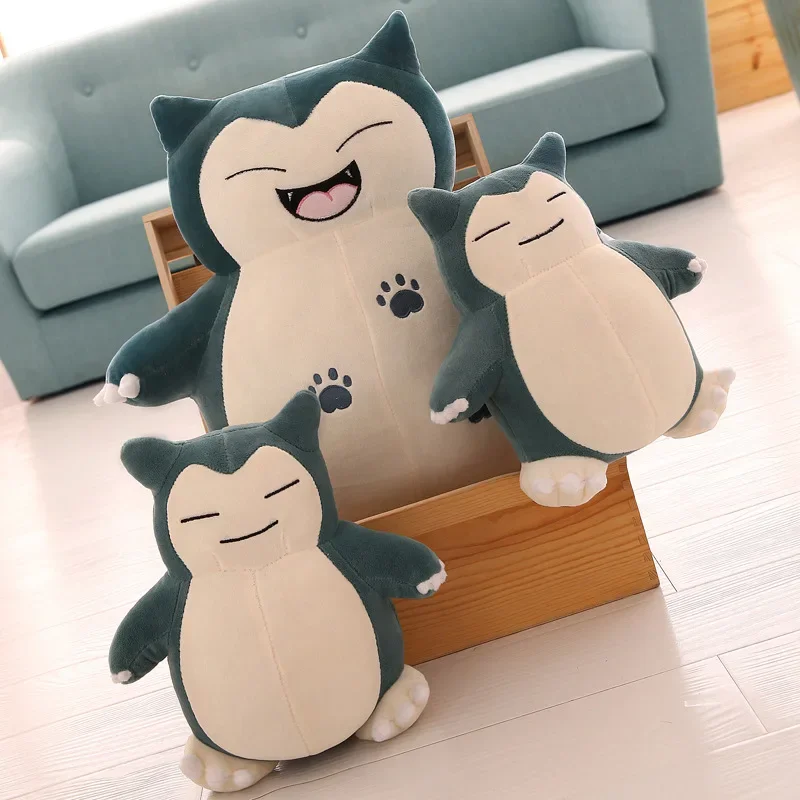 30/200cm enorme Pokemon Snorlax Anime juguetes de peluche grande Pokémon Plushie Kawaii funda de cuero semiacabado almohada regalo para niños