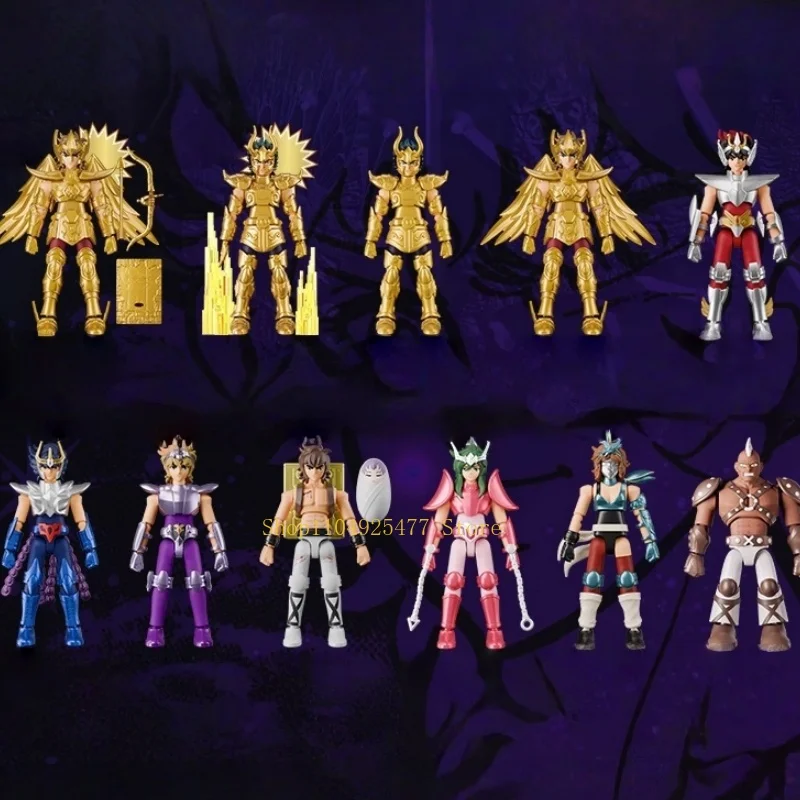 Bloques de Construcción BLOKEES Saint Seiya Gold Alolos Scorpio Shura Phoenix Andromeda, Figuras de Colección Articuladas