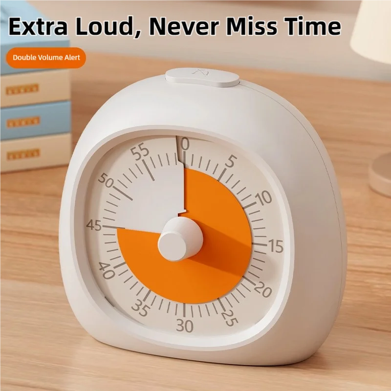 Temporizador Visual Silencioso TINSOL de 60 Minutos, Reloj Digital de Plástico Multiusos para Niños, Estudio, Cocina, Aula, Tareas, Ayuda para la Concentración