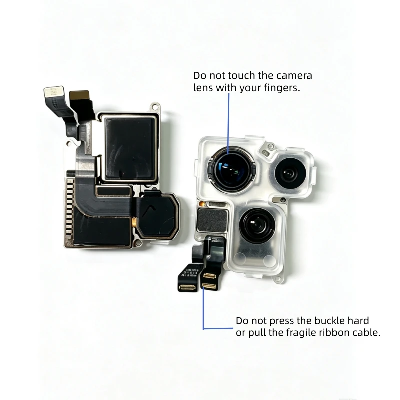 Cámara Trasera Completamente Probada con Cable Flexible para iPhone 11 12 13 14 15 16 17 Pro Max 12/13 Mini, Pieza de Repuesto para Cámara Trasera