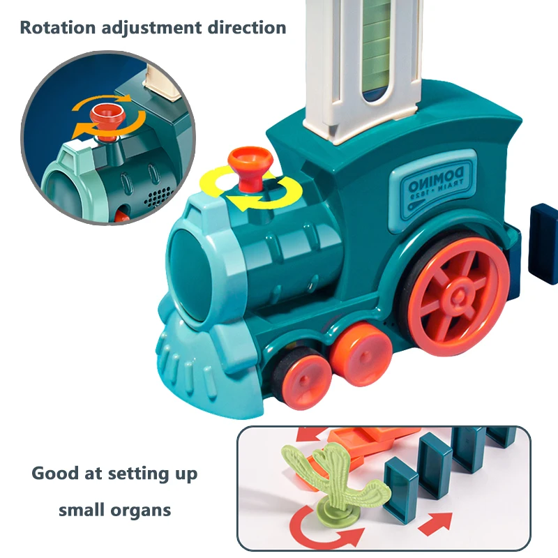 Tren Eléctrico Automático para Colocar Dominós, Clips para Dominós y Accesorios, Kits de Bloques de Dominós, Juegos Educativos