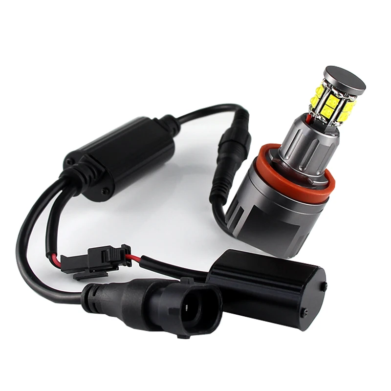 2 uds 120W H8 LED sin errores Ojos de Ángel lámpara de faro para BMW E92 E93 E82 E70 X5 E71 X6 F01/F02 E63/E64 08-13 blanco 6000K