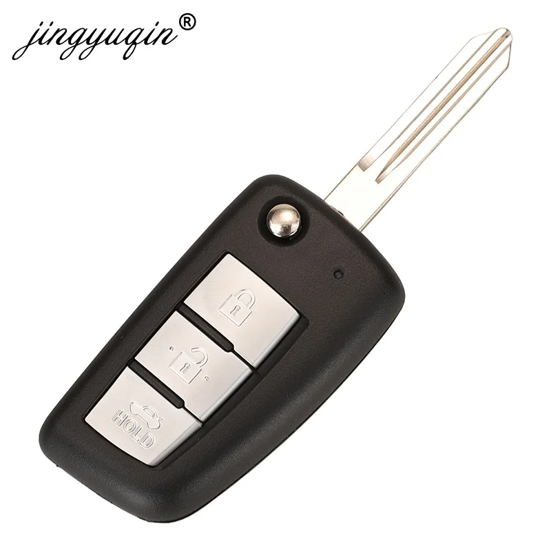 Jingyuqin 2/3 botones 433MHz 4A PCF7952E Flip llave remota para Nissan Qashqai J11 Pulsar C13 Juke F15 x-trail T32 Micra CWTWB1G767