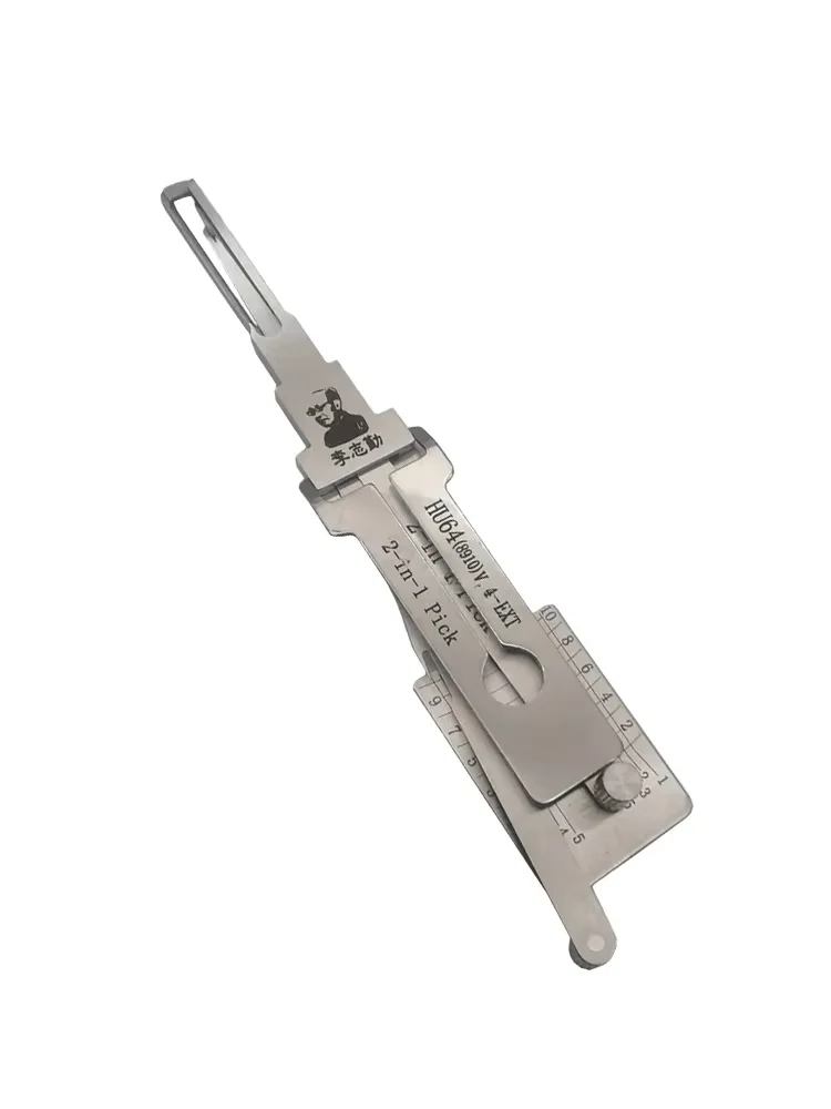 LISHI HU64 (8910) V.4 EXT 2 en 1 Decodificador de Cerraduras y Herramienta de Apertura de Puertas de Coche con Encendido para Cerrajeros, Herramienta de Apertura Automática con Fresado Lateral