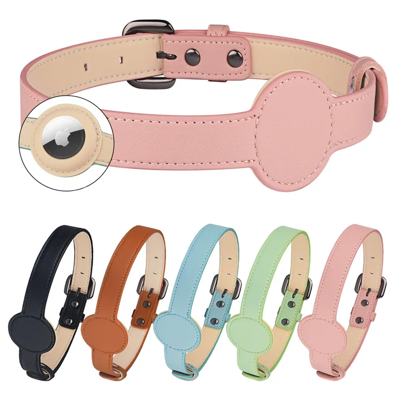 Rastreador de protección Airtag para Apple, Collar de silicona PU, posicionamiento antipérdida, impermeable, gato y perro