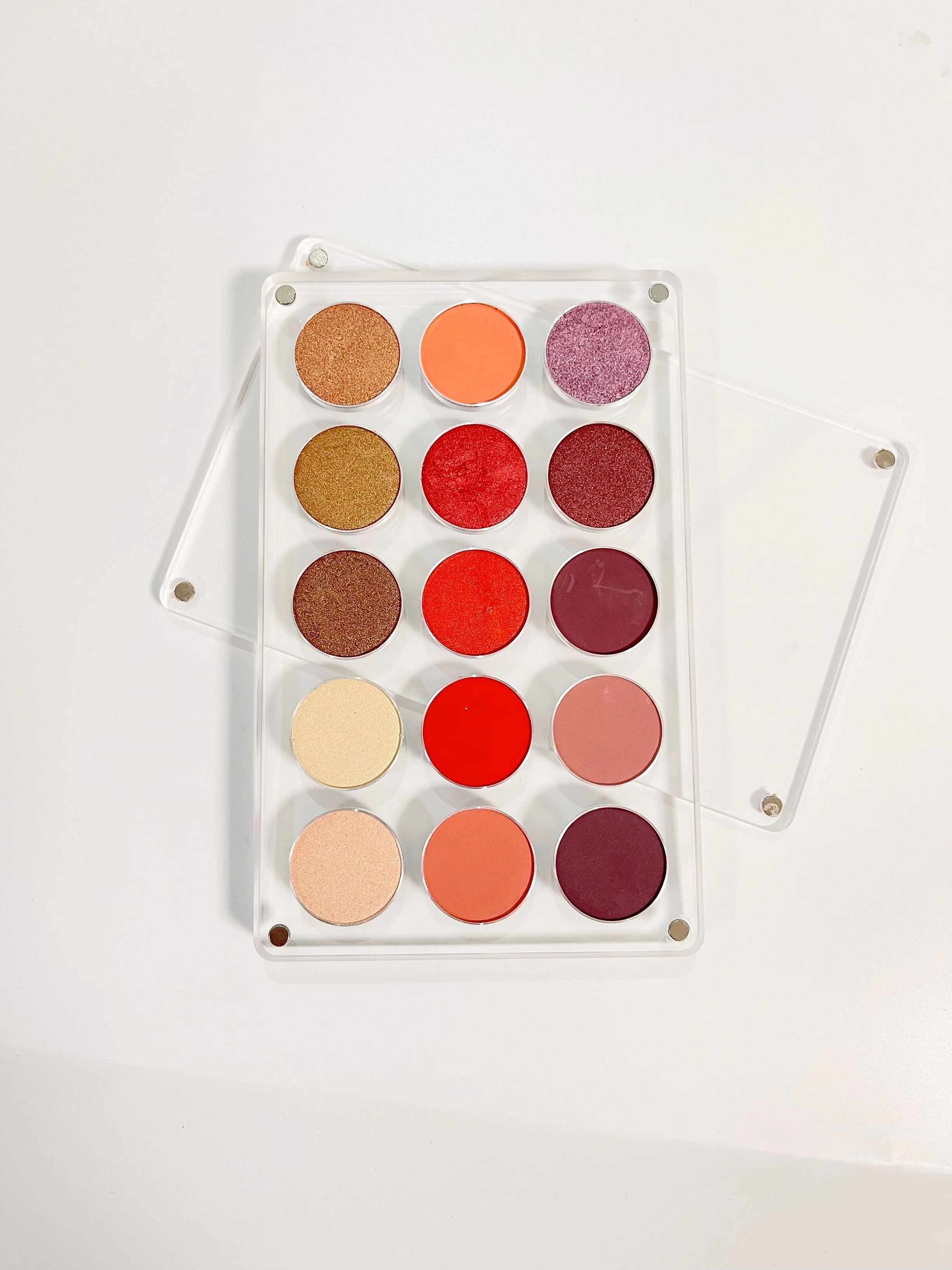 YicaiNew Paleta de Sombras de Ojos Magnética Vacía, Acrílica Transparente, Elegante, para Maquillaje, 26mm*4/9/15/24 Orificios