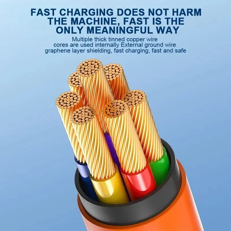 NNBILI 6A USB tipo C, cable de carga rápida para teléfono de 180 grados, cable de datos USB C de 120W para Samsung Xiaomi 12 13 HUAWEI Poco 1m 1,5m 2m ﻿