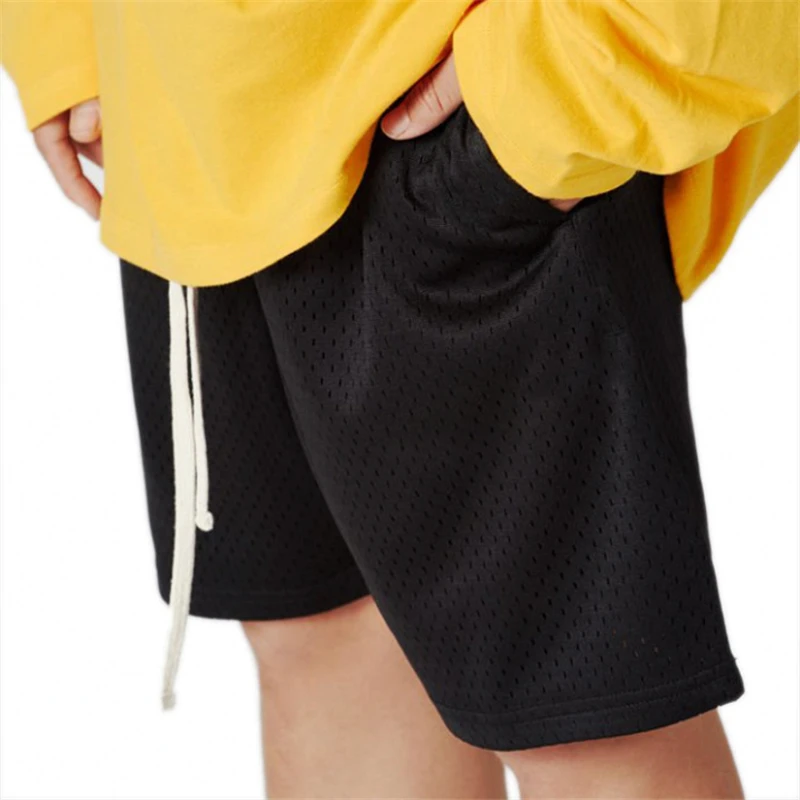 Pantalones cortos de entrenamiento transpirables de malla ligera para hombre, pantalones cortos de tala frescos, pantalones deportivos de verano para correr