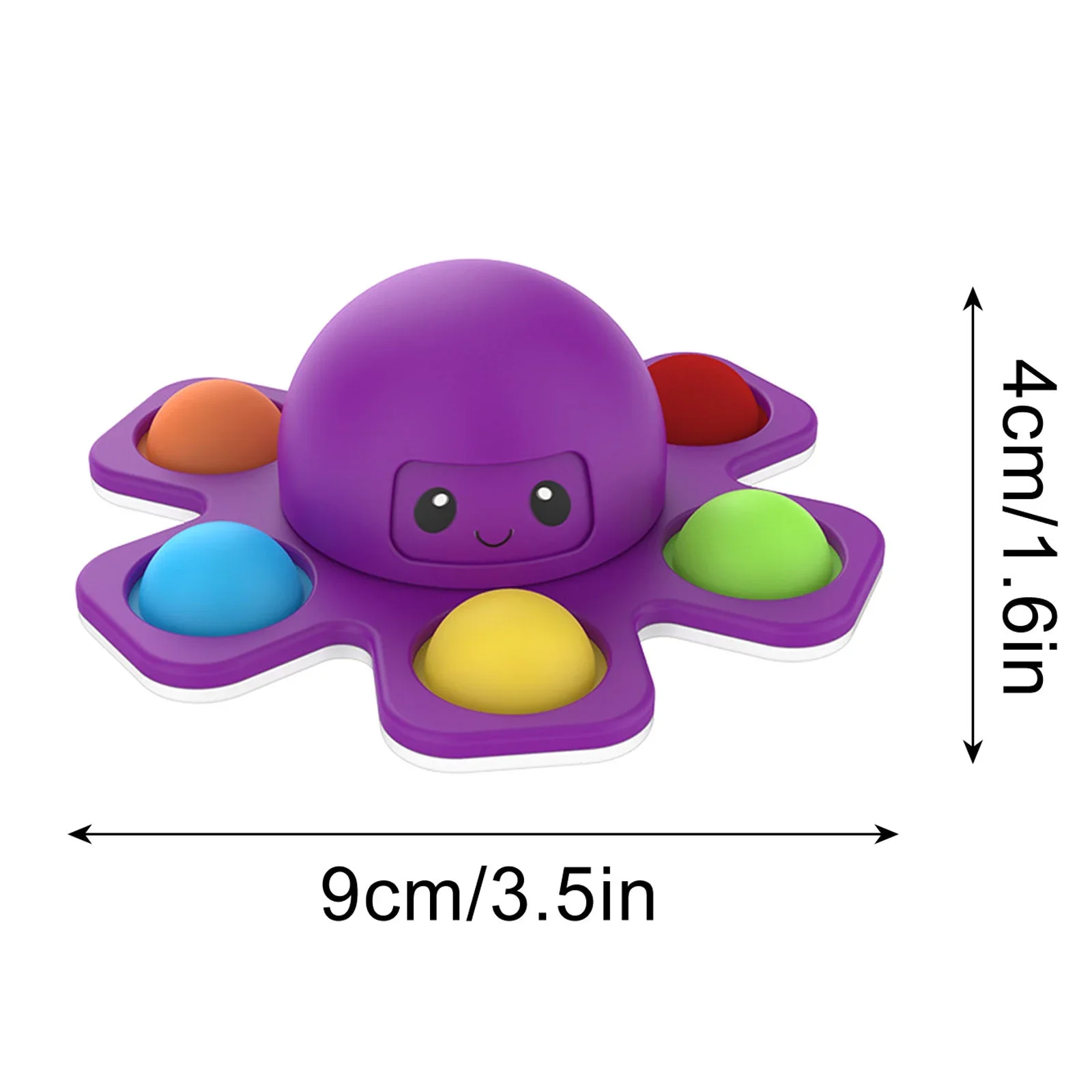 1 pieza de nuevo spinner antiestrés con burbujas, juguete sensorial que cambia de cara, spinner push popete, juguetes antiestrés para niños.