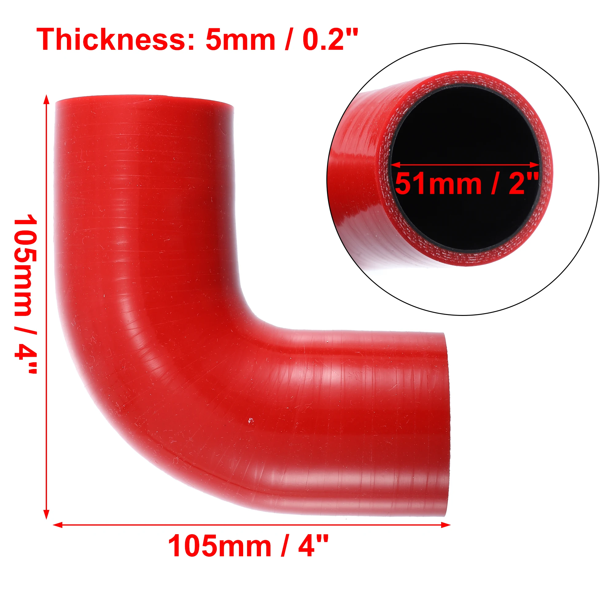 UXCELL Juego de Mangueras de Silicona para Coche, Codo de 90 Grados, 32/51/57/63/70/76/89MM ID, Acoplador de Admisión, Reductor de Tubo Intercooler para Seat Leon 1M