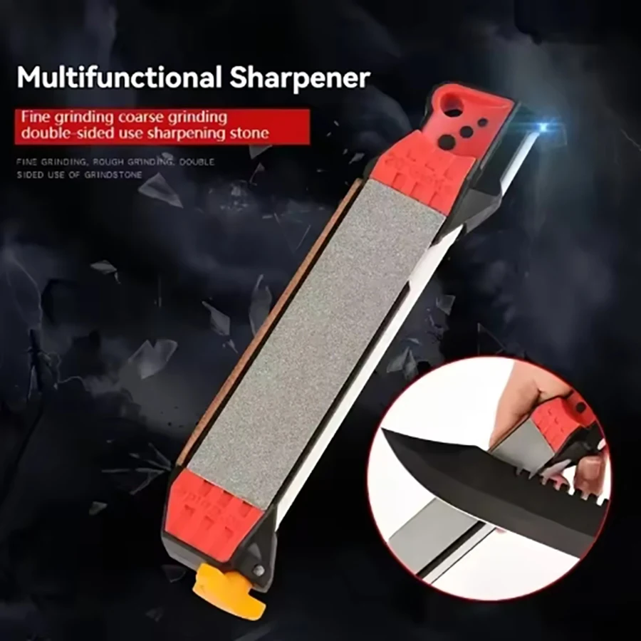 Afilador de cuchillos Manual ajustable multifunción portátil para el hogar, afilador de campo guiado, herramienta compacta para afilar cuchillos de viaje