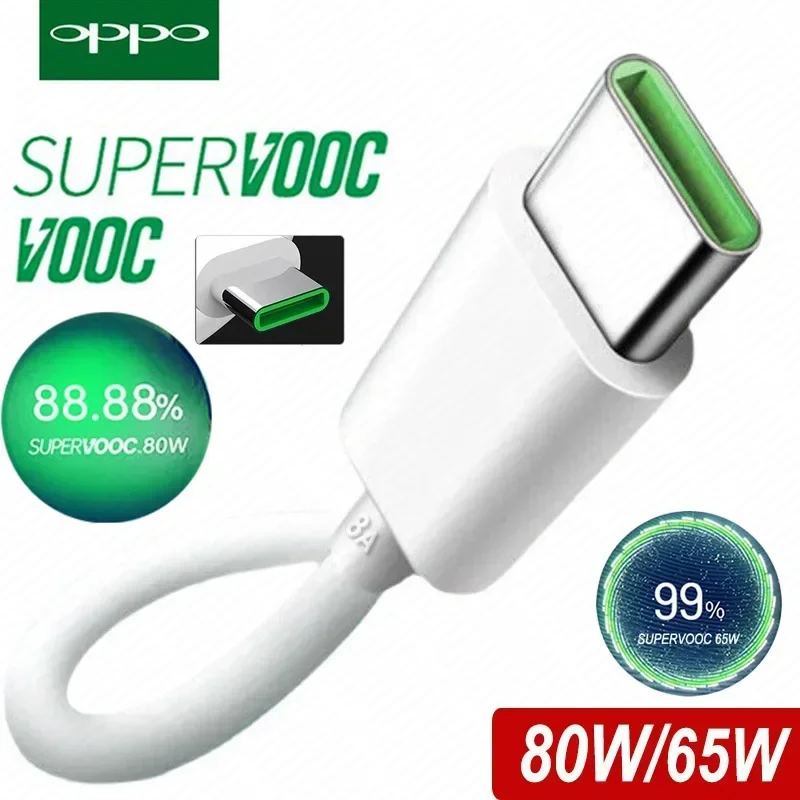Cable OPPO Original Usb tipo C Super Vooc cargador de carga rápida Cable OPPO Find X5 X6 X3 Pro N2 Flip Reno10 8 7 6 Pro A77 A78 A98