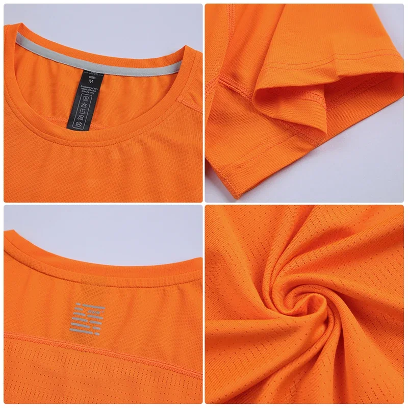Camiseta deportiva de poliéster para hombre, camisa de compresión para correr, Fitness, gimnasio, entrenamiento al aire libre, ropa de ajuste muscular