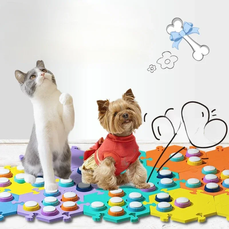 Botón de conversación para perros, botones de comunicación para mascotas, grabadora de voz para gatos, entrenamiento, clics de voz con timbre