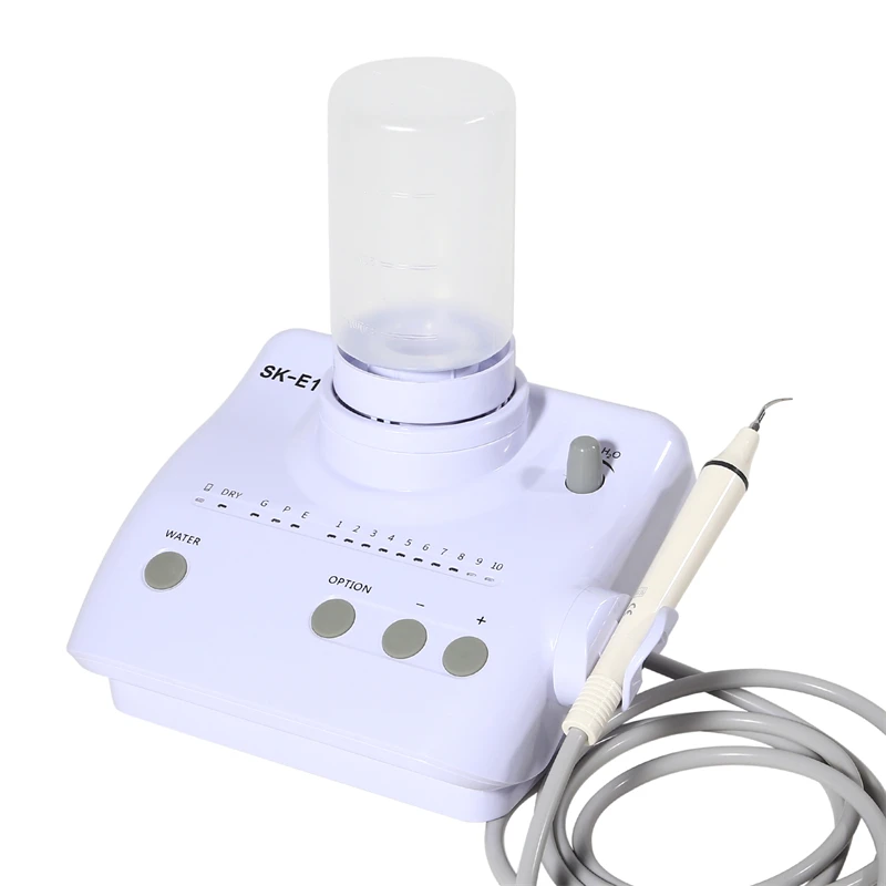 Juego de escalador piezoeléctrico ultrasónico Dental, unidad de escalador + 2 botellas + 5 puntas de escalado, limpiador Dental para EMS