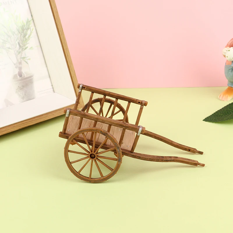 1 Uds. Casa de muñecas en miniatura, carrito ensamblado de simulación, modelo, muebles, accesorios para casa de muñecas, decoración de jardín, juguetes para niños DIY