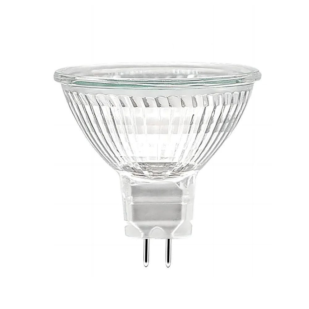 Lámpara de luz halógena Mr16 Gu5.3 12v 35w 50w con vidrio transparente