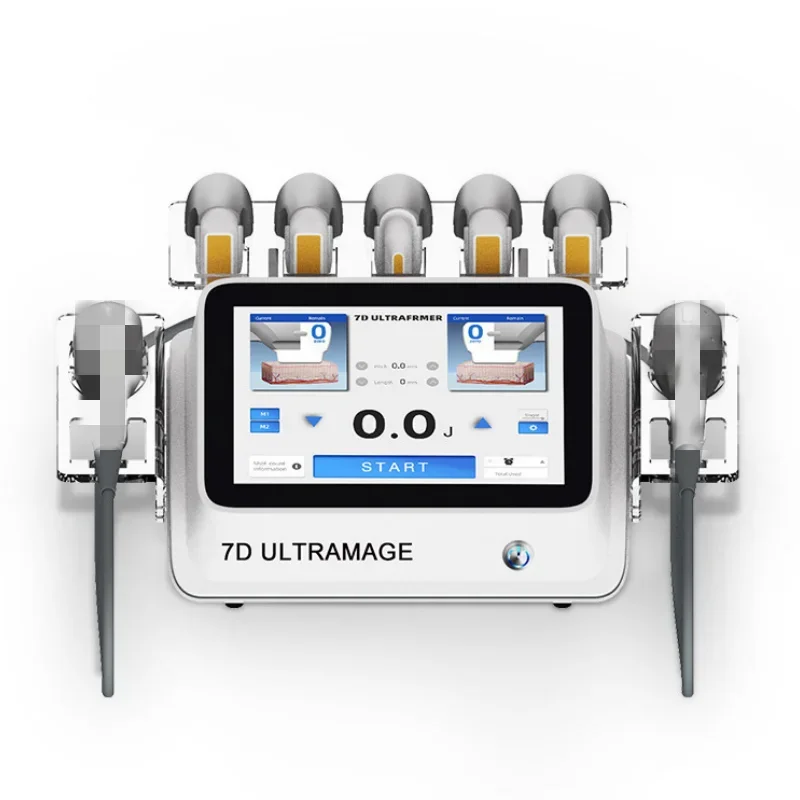Dispositivo multifuncional de ultrasonido HIFU RF 7D para rejuvenecimiento de la piel, eliminación de grasa, modelado corporal, salón de belleza profesional