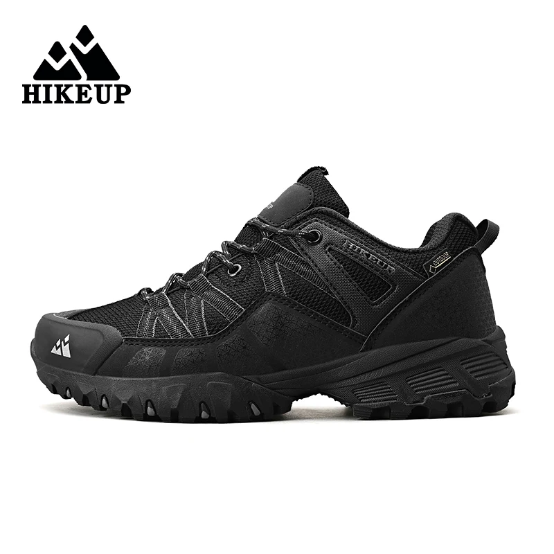 HIKEUP, zapatos de senderismo para hombre, zapatos de escalada de tela de malla, zapatillas de Trekking al aire libre para hombre, suela de goma, salida de fábrica