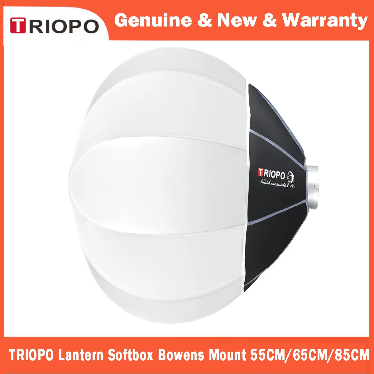 TRIOPO Lantern Softbox Light Modifier-linterna Softbox, modificador de luz de 55/65/85cm, liberación rápida para Sokani X100 COLBOR Godox Aputure Bowens, montaje de luz LED para vídeo