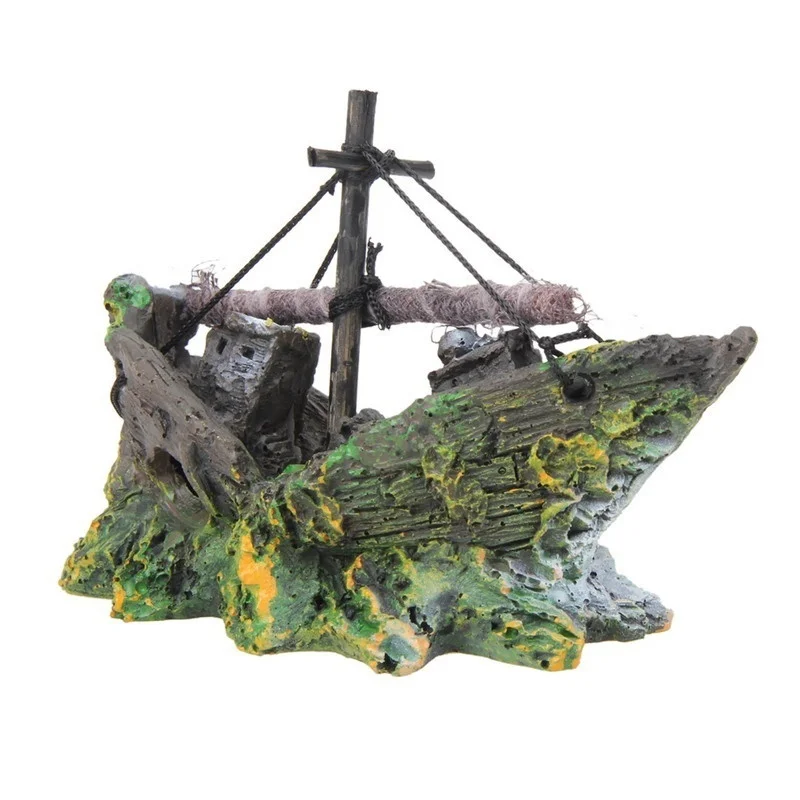 Decoraciones para pecera de acuario, paisaje, barco pirata, diseño de resina Vintage, accesorios para acuario, decoraciones para el hogar