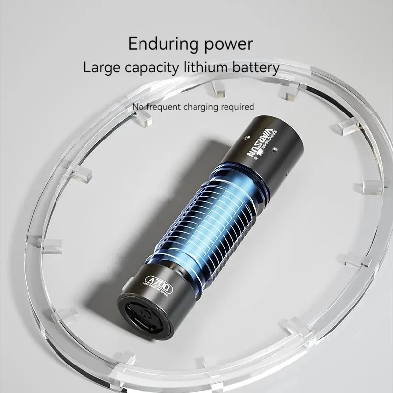 Linterna Warsun 18650, Linterna de Emergencia Recargable Tipo C, Linterna Portátil Pequeña, Lámpara de Mano de Largo Alcance, Luz de Camping de 800 Lúmenes