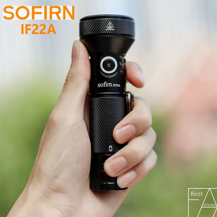 Linterna LED SOFIRN IF22A TIR Optics de 2100lm, Recargable 21700 USB C, Potente Linterna EDC, Linterna de Exterior para Pesca