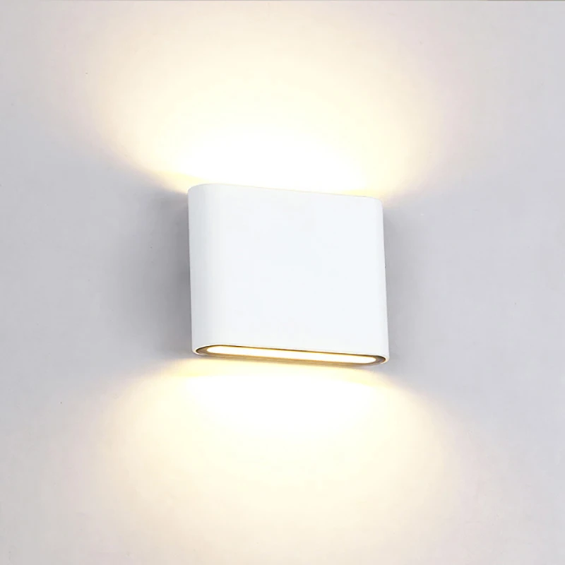 Lámpara de pared nórdica de aluminio de estilo moderno, lámpara de pared interior IP65 impermeable, luces de pasillo hacia arriba y abajo para el hogar, escaleras, dormitorio y cabecera