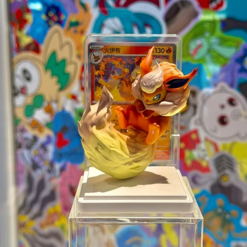 100% Original PKM Juego de Cartas Coleccionables, Colección de Figuras Ilustradas Vol.3, Set de Figuras de Eevee, Juguetes Sorpresa Coleccionables