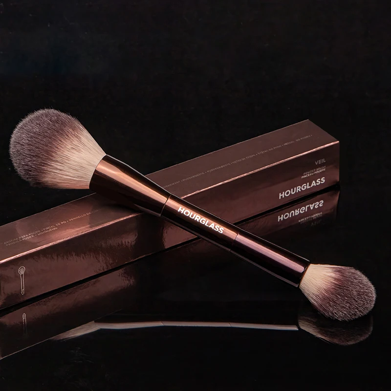 Juego y Kit de brochas de maquillaje con forma de reloj de arena, incluye base en polvo, corrector, colorete de labios, bronceador, sombra de ojos, delineador de ojos, pincel para resaltar