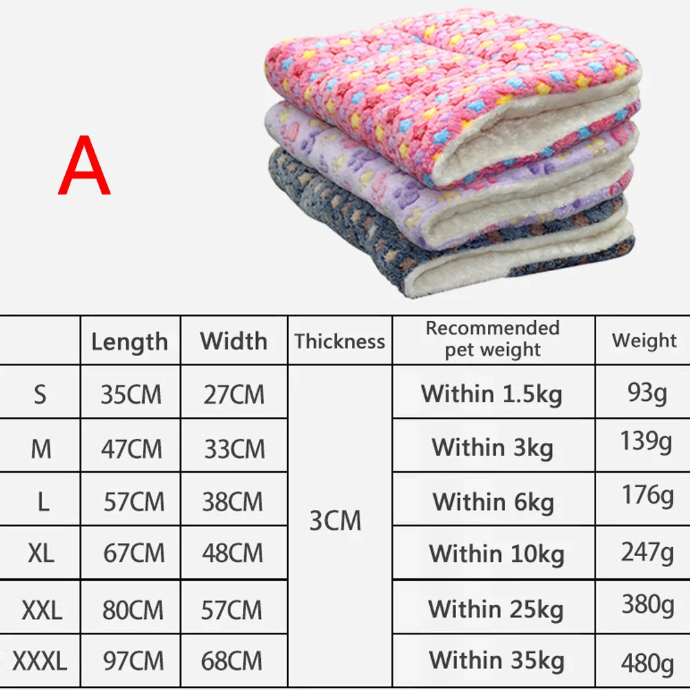 Estera de franela para mascotas, cama para perros y gatos, estera gruesa para dormir, manta para perros, estera para cachorros, gatitos, cama para perros pequeños y grandes