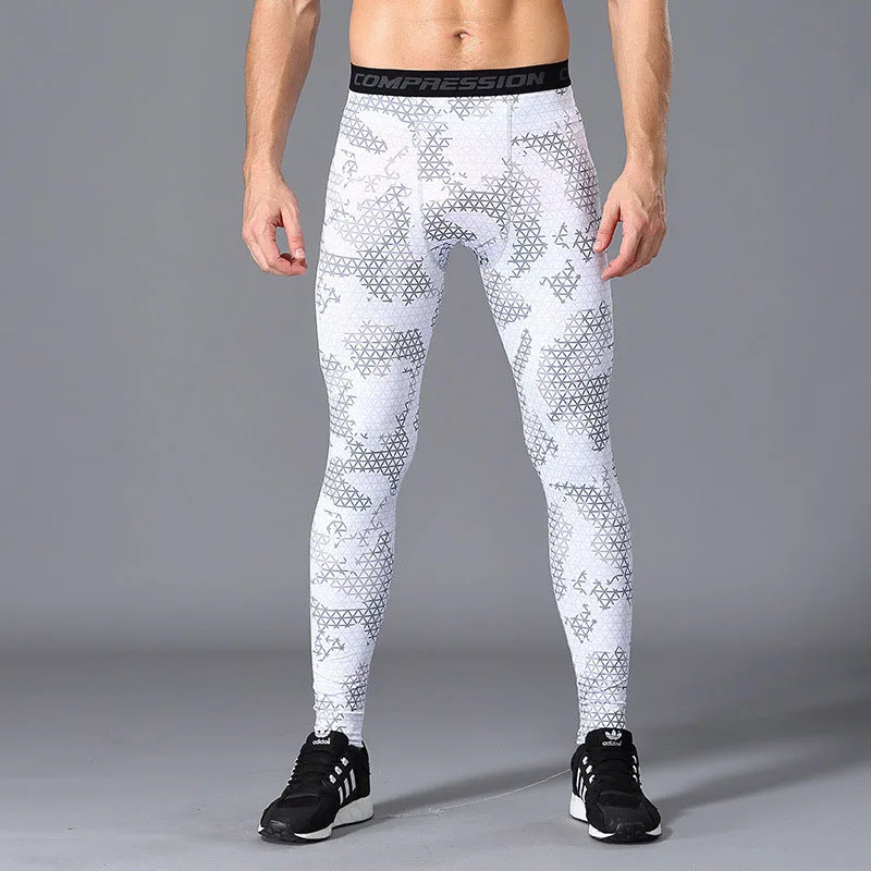 Mallas deportivas de camuflaje para hombre, mallas de compresión para entrenamiento para correr, pantalones de secado rápido, pantalones deportivos, mallas para correr y trotar